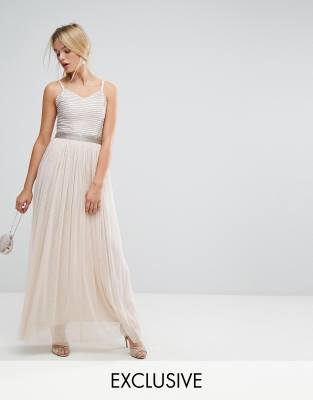 amelia rose vintage ruffle maxi dress