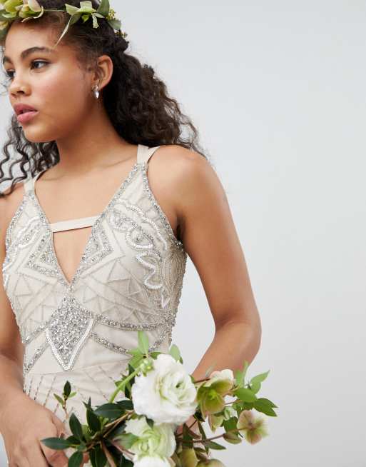 Asos amelia clearance rose wedding dress