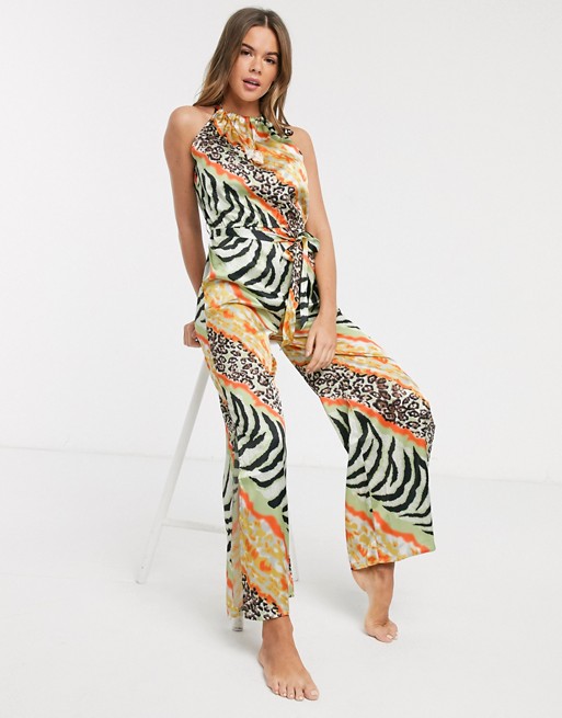 America & Beyond Abstract Animal Jumpsuit