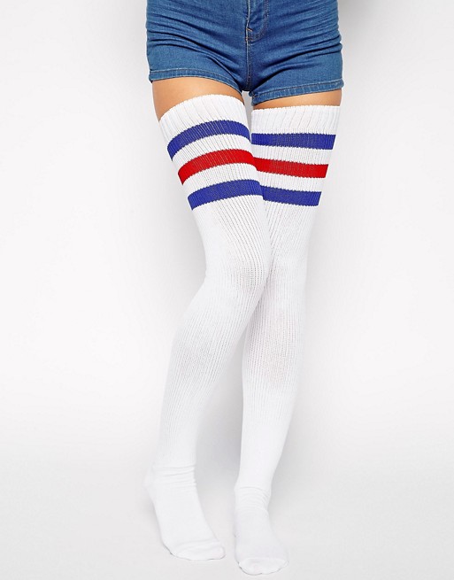 American Apparel | American Apparel Thigh High Striped Sock