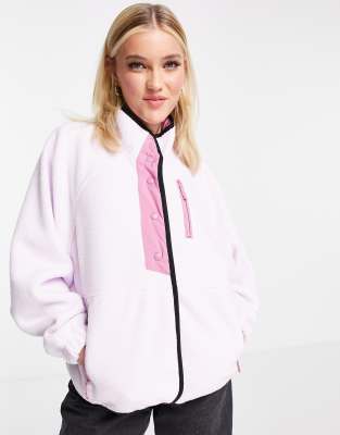 Ae fleece sherpa deals snap jacket