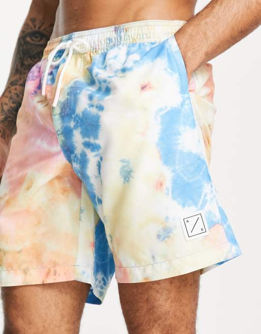 American Eagle 8 inch tie dye swim shorts | ASOS