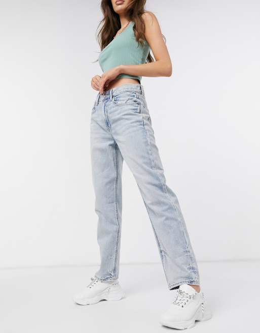 Five-pocket boyfriend jeans Woman, Blue