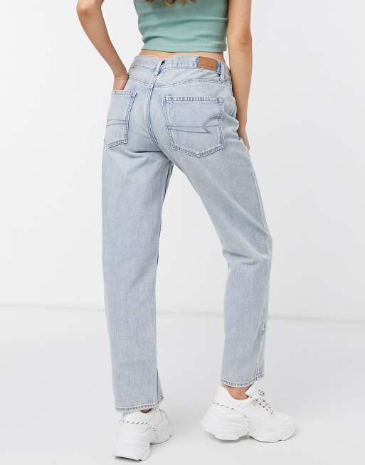 American Eagle 90's boyfriend jeans in bleach wash blue