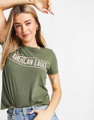 American Eagle branded hot store t-shirt in green