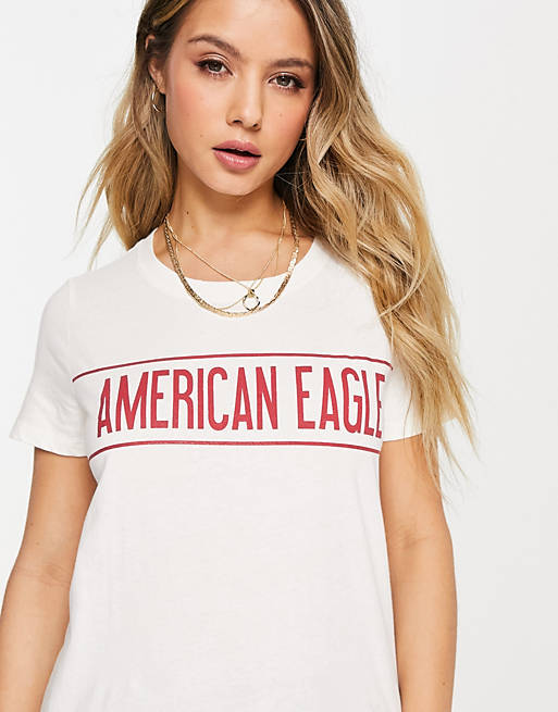 American Eagle branded hot store t-shirt in white
