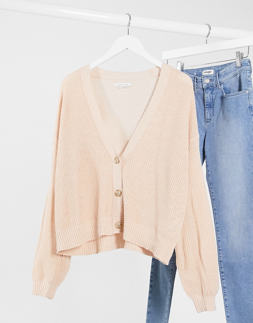 American Eagle button cardigan in pink blush