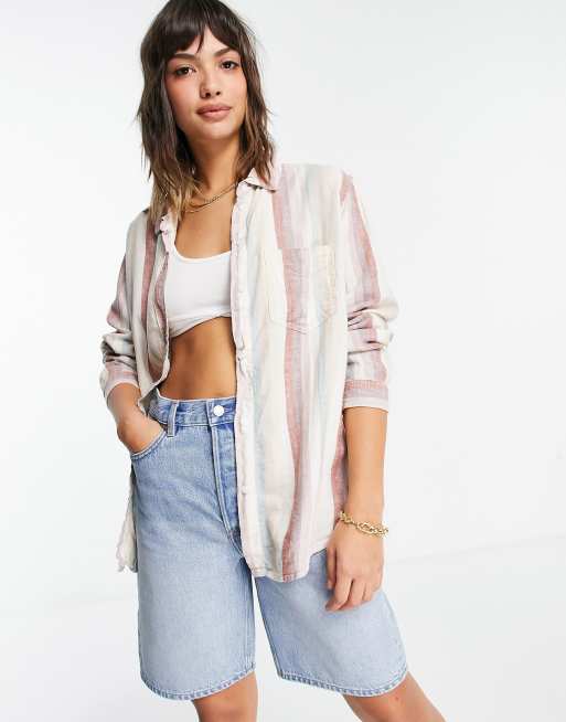 American Eagle - Camicia vintage a righe pastello
