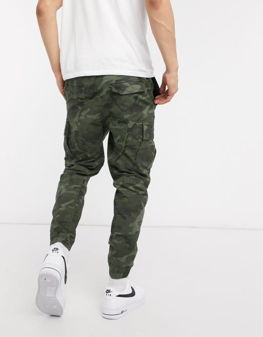 American Eagle camo ripstop cargo jogger in camo green