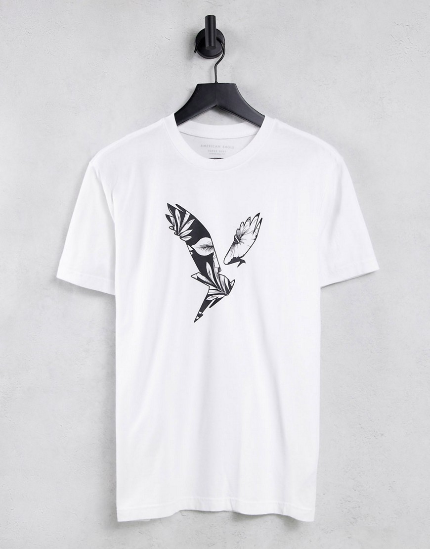 American Eagle - Core - T-shirt met adelaarslogo op de voorkant in wit