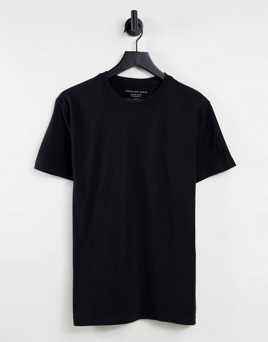 American Eagle - Core - T-shirt met icoonlogo in zwart