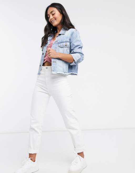 American eagle clearance cropped denim jacket