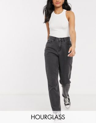 American Eagle curvy mom jeans in black | ASOS