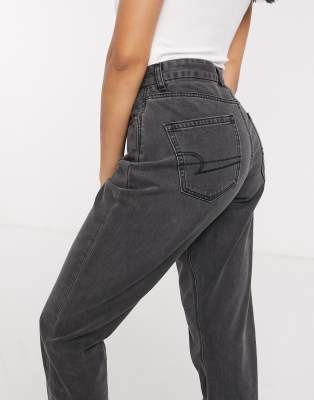 american eagle mom jeans black