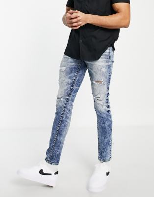 american eagle dark wash ripped jeans