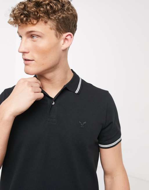 American eagle 2025 black polo