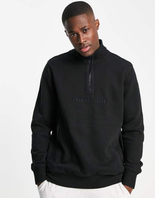 American Eagle funnel neck sweat with exposed zip pocket | ASOS