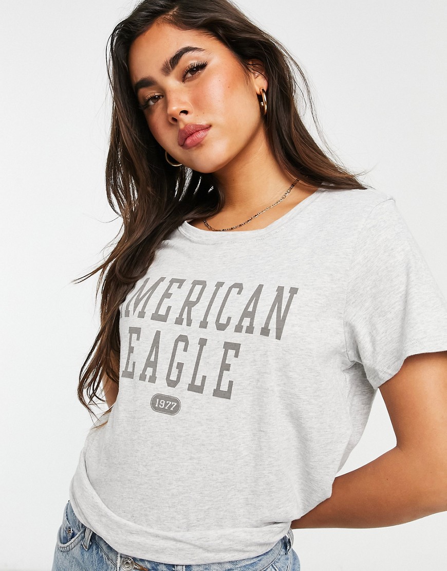 American Eagle – Grå, klassisk t-shirt
