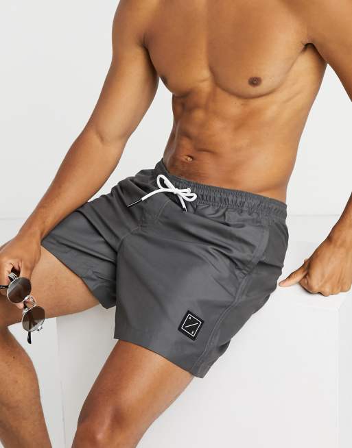 American Eagle Hyper Beach 6 swim shorts in grey ASOS
