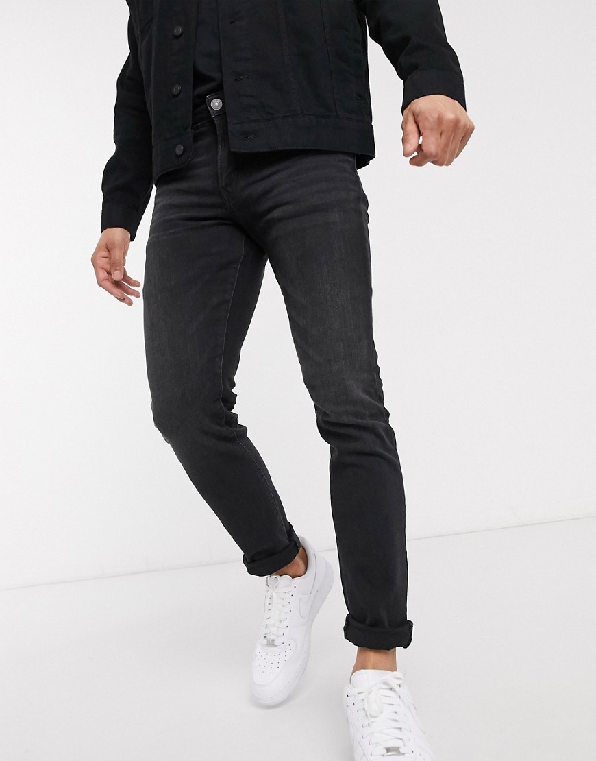 American Eagle - Jeans med slim fit i black wash-Sort