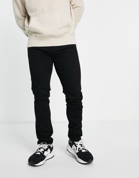 American Eagle – Jeans mit engem Schnitt in reinem Schwarz - view 1