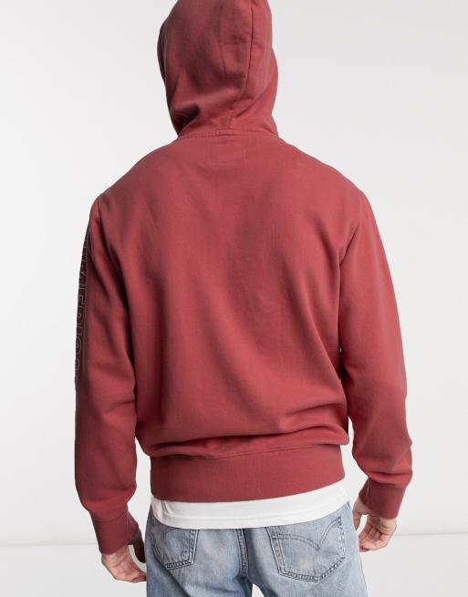 American Eagle Large Eagle Front Arm Logo Hoodie Sweatshirt In Pink Asos