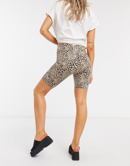 american eagle cheetah biker shorts