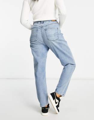 blue powder american eagle mom jeans