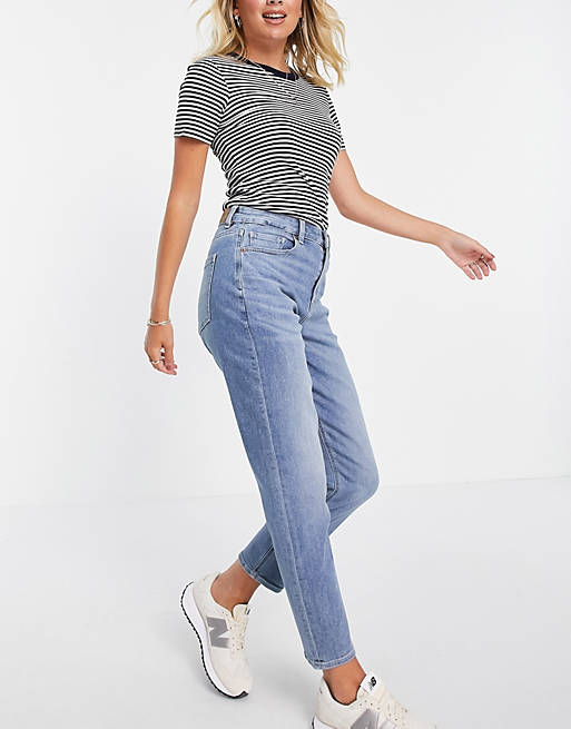 amme Overlevelse forfriskende American Eagle relaxed mom jeans in mid wash blue | ASOS