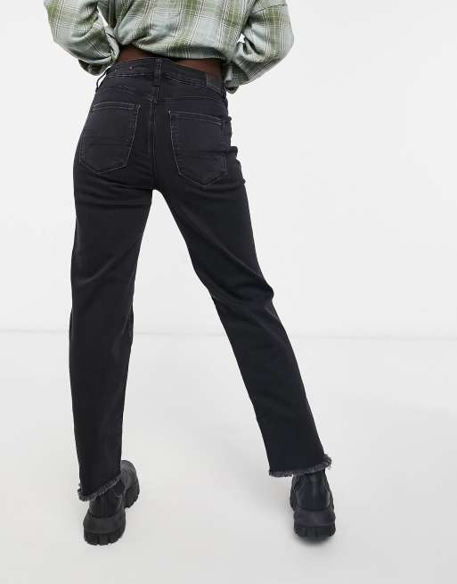 American Eagle slim straight jeans in washed black | ASOS