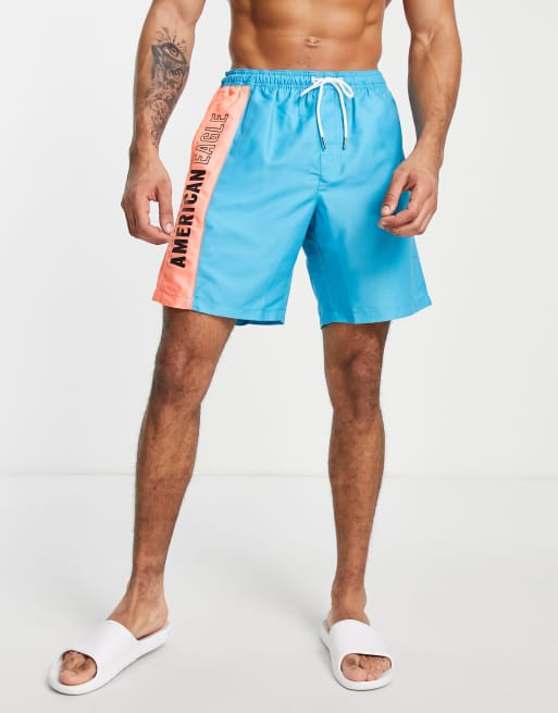 American Eagle solid panel 8 inch swim shorts | ASOS