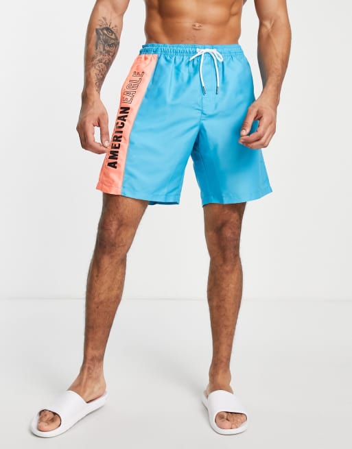 American Eagle - Solid - Pantaloncini da bagno con pannelli da 8 pollici al cavallo