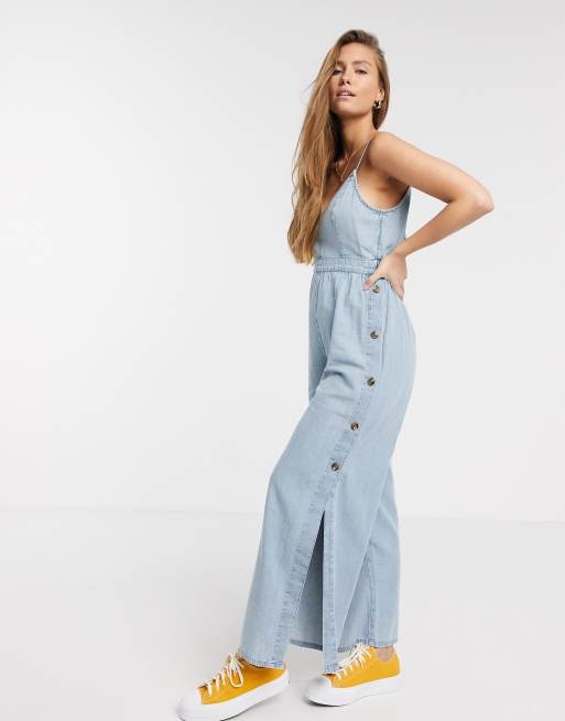 American Eagle strappy jumpsuit in blue | ASOS