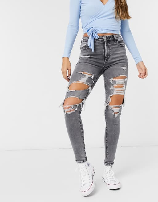 American eagle super ripped hot sale jeans