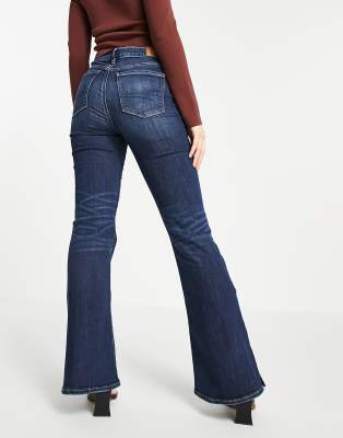 super high waisted flare jeans