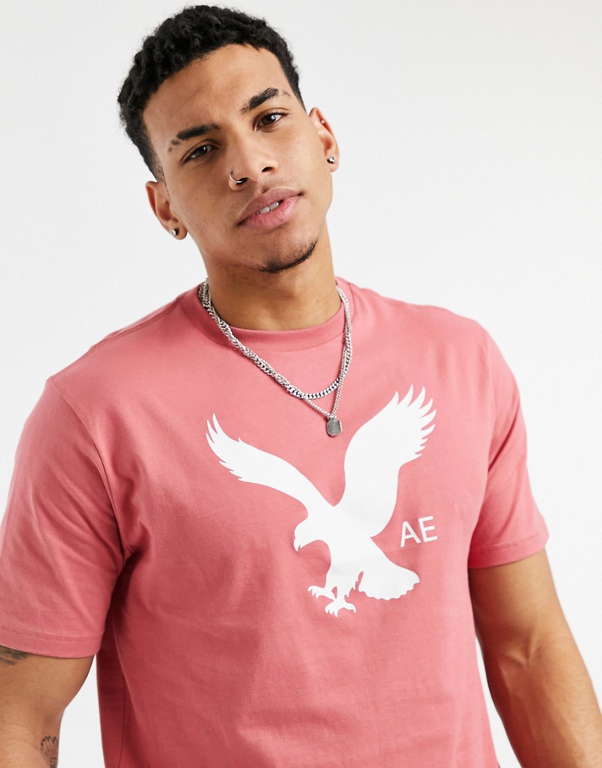 American Eagle - T-shirt met adelaarslogo op de voorkant in roze