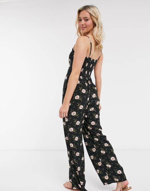 Twist Front Polka Dot Jumpsuit