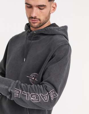 american eagle hoodie black