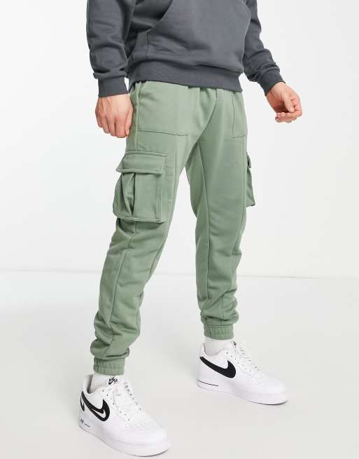 Stich washed loose fit cargo sweatpants | ASOS