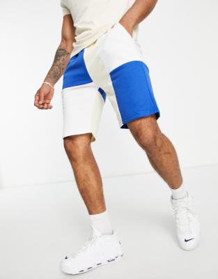 American Stitch American Stitch co-ord colourblock shorts in khaki & navy
