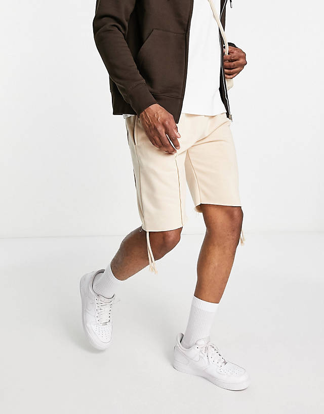 American Stitch - co-ord jersey shorts in beige