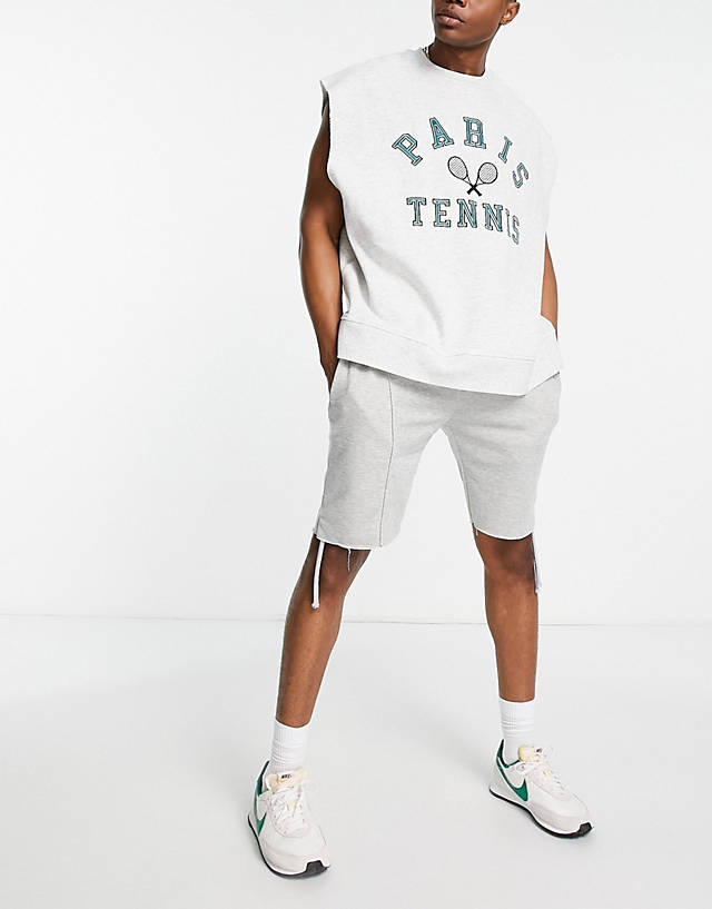 American Stitch - co-ord jersey shorts in grey