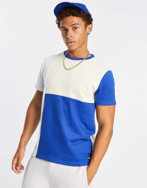 American Stitch colourblock t-shirt in khaki & navy (part of a set)