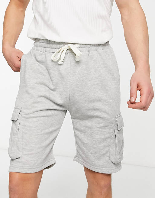 American Stitch jersey cargo shorts in grey | ASOS