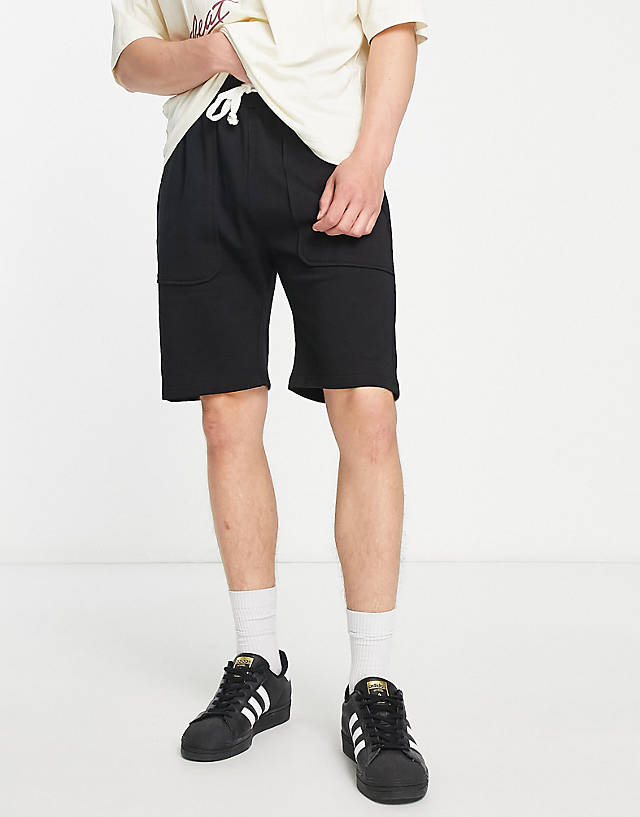 American Stitch - jersey shorts in black