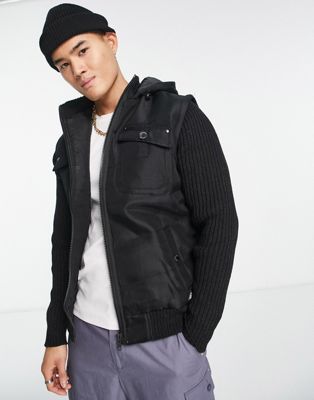 American Stitch knit jacket in black - Click1Get2 Black Friday
