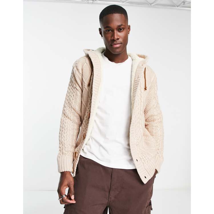 Knitted hooded store jumper mens