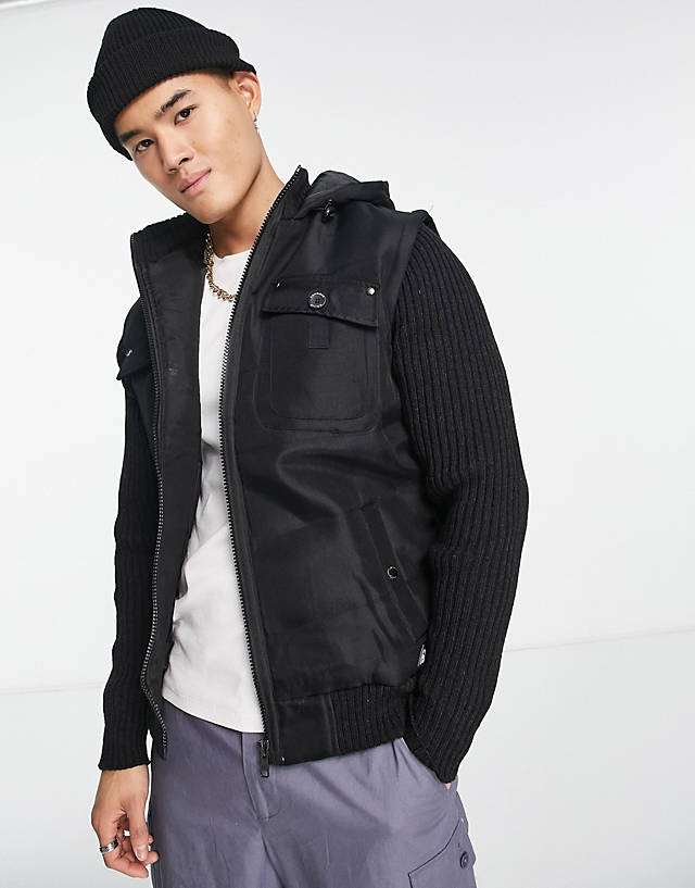American Stitch - knitted jacket in black