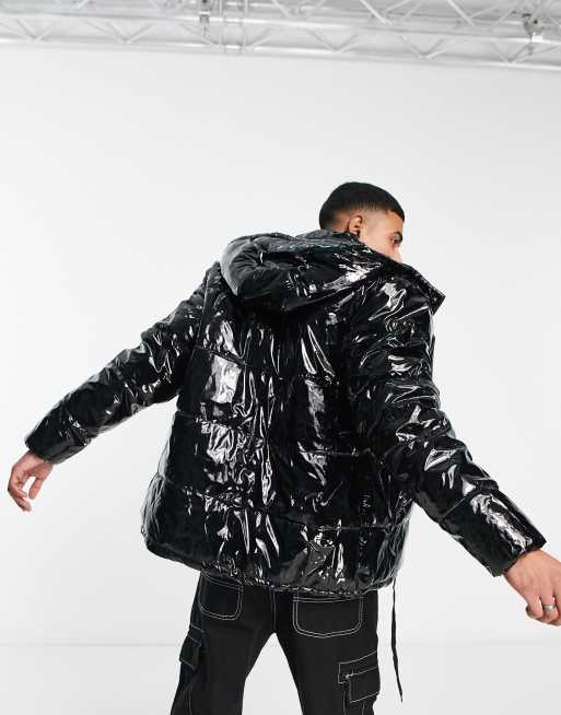 Vinyl puffer outlet jacket mens