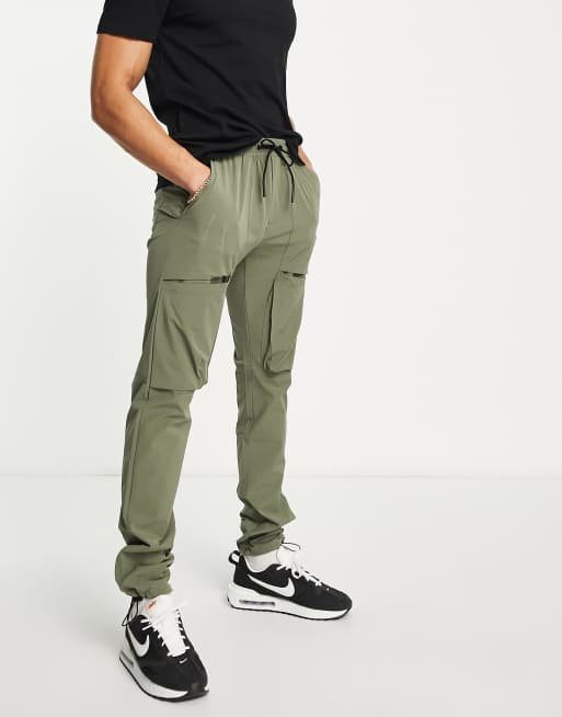 American Stitch stretch nylon loose fit cargo pants | ASOS